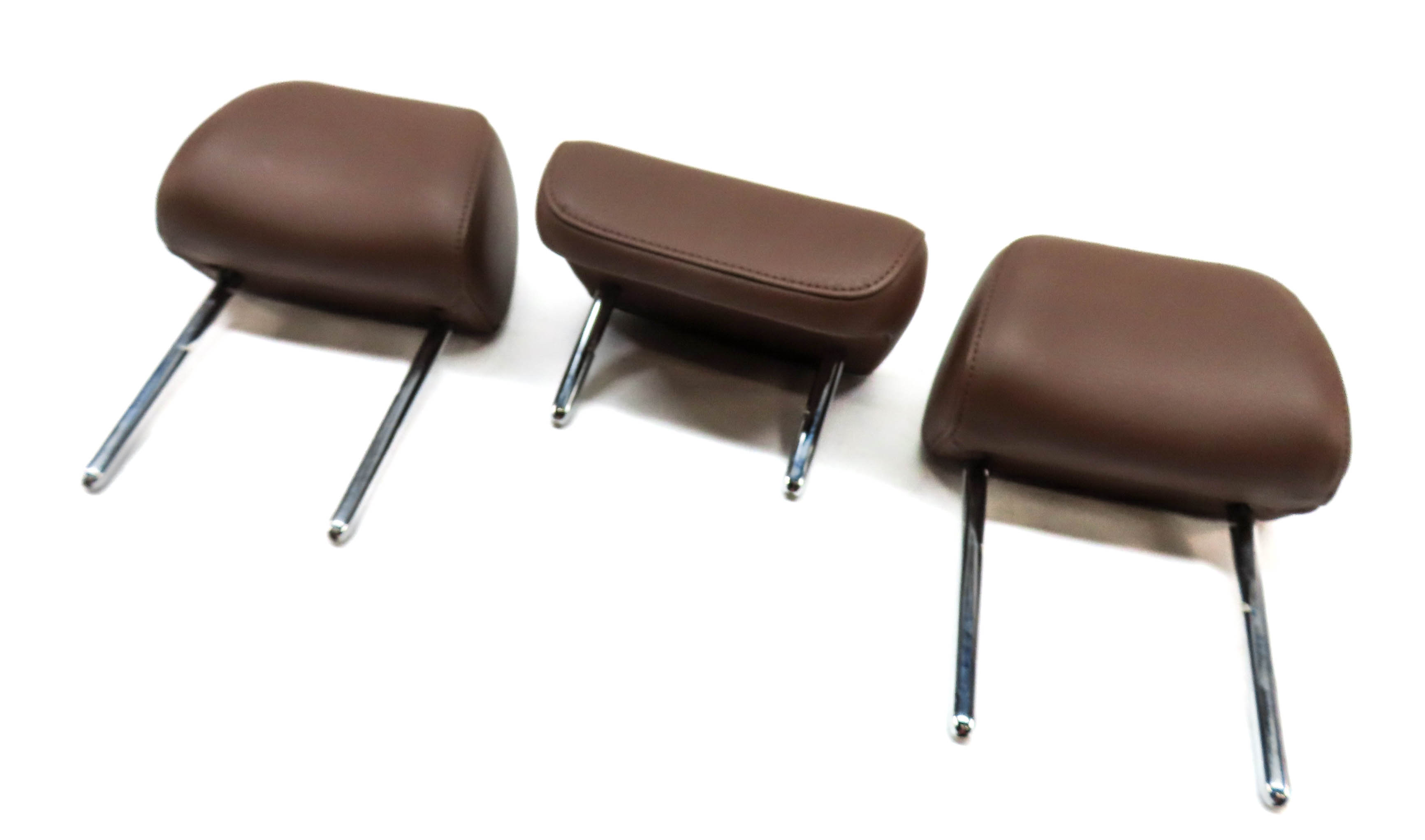 12-18 AUDI A6 A7 S6 S7 RS7 (C7 4G8) REAR LEFT CENTER RIGHT HEADREST SET (Brown) — exact item pictured